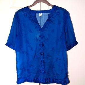 Old Navy sheer blue top, small